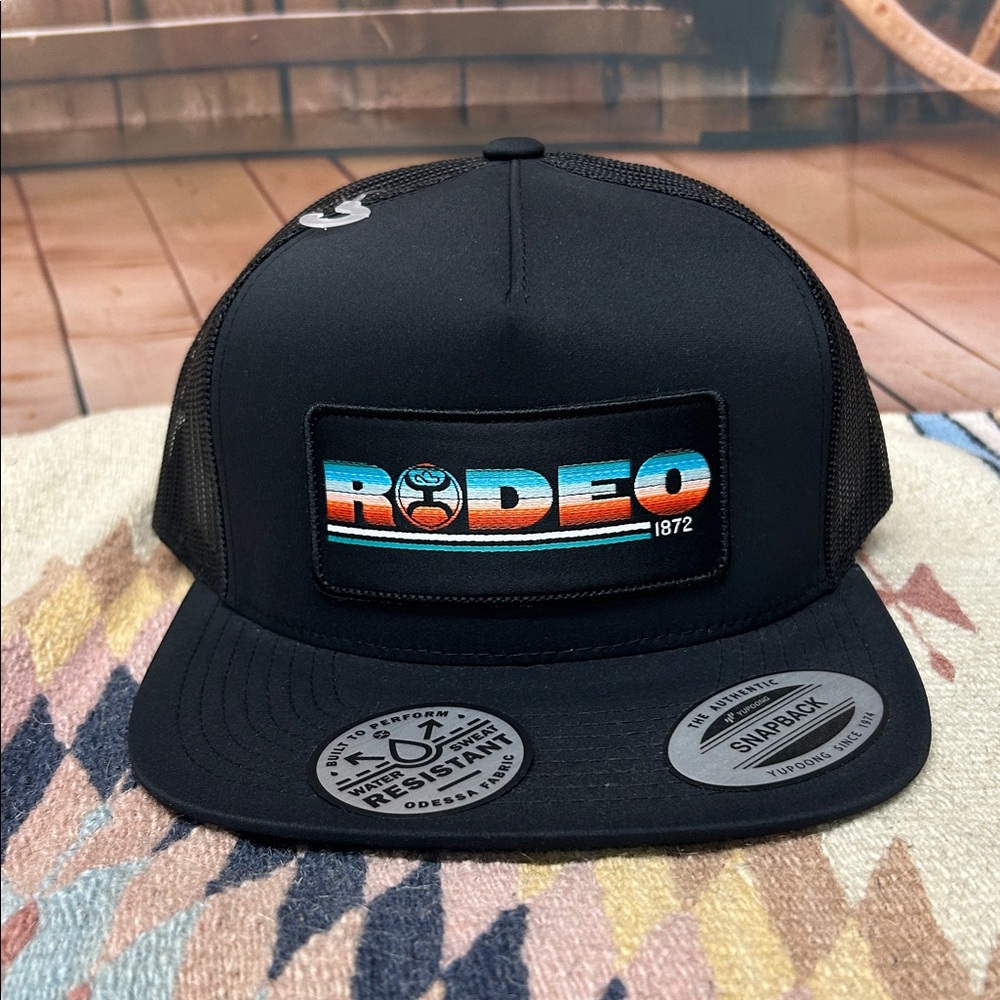 Hooey Serape Rodeo Patch on Black Snapback Cap